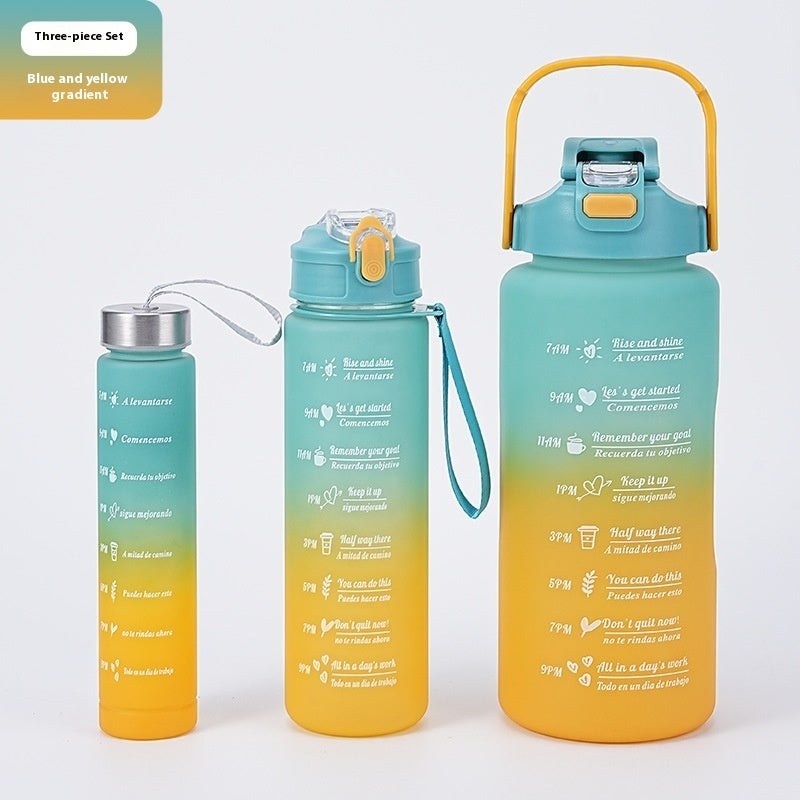 Three-piece Gradient Plastic Cup Outdoor Sports