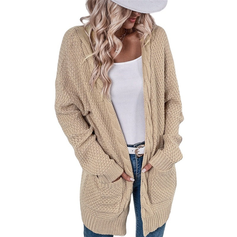 Loose Women's Twisted Rope Cardigan Coat