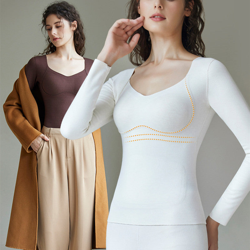 Women's Chest Cushion Wool Lining Thickened Underlay Shirt