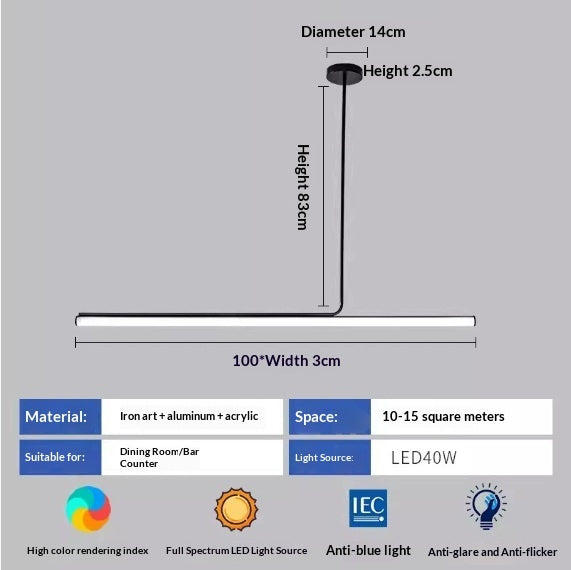 Nordic Linear Pendant Light