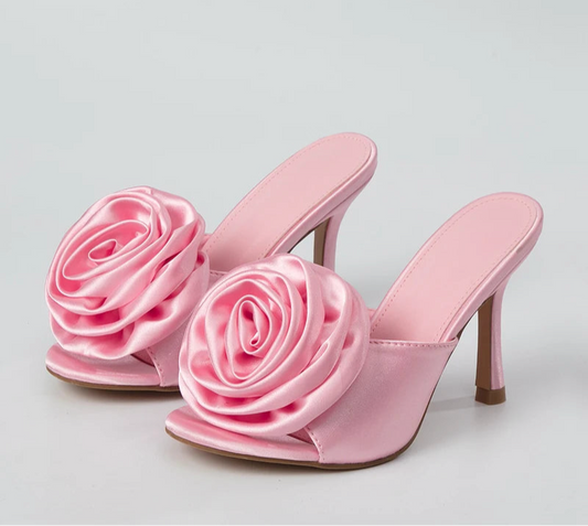 Silk Flower Heels