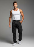 Men's Workwear Drawstring Multi-pocket Casual Pants