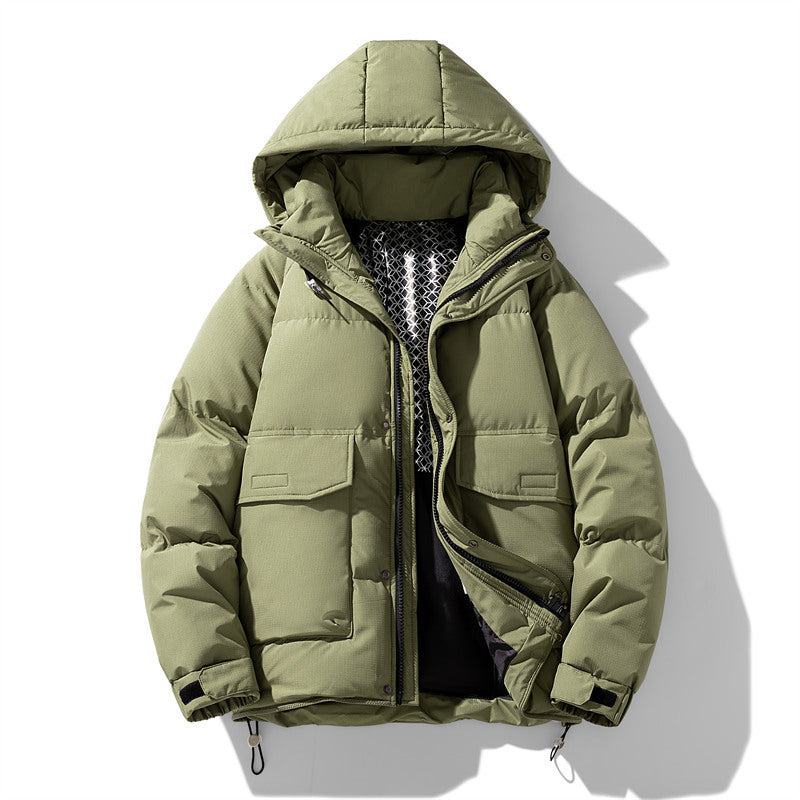 Hooded Down Jacket | Wide Bread Coat