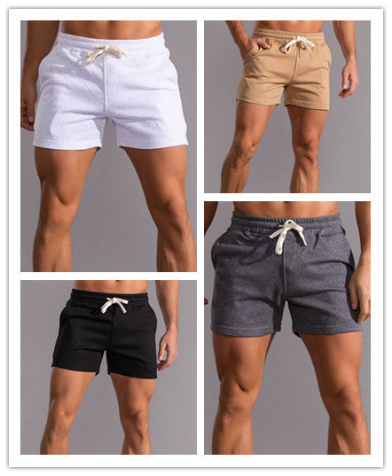 Solid Color Men's Sports Running Fitness Casual Shorts