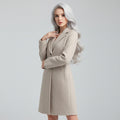 New Fall Women's Clothing Fashion Soft Padded Shoulder Overcoat Jacket
