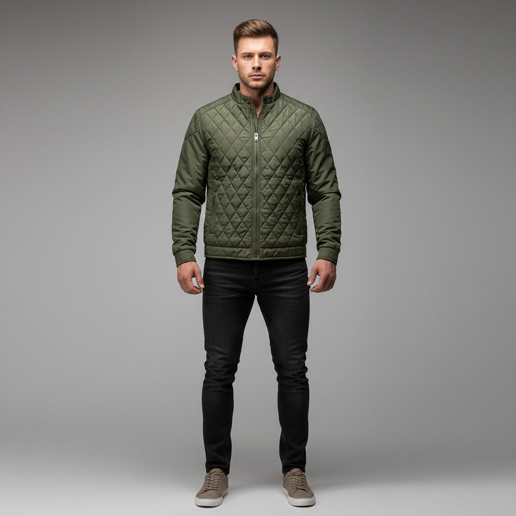 Men's Lightweight Cotton Clothes Casual Stand Collar