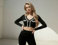 Sports Yoga Top Running Fitness Long Sleeve Women With Cotton Pad Tight Top