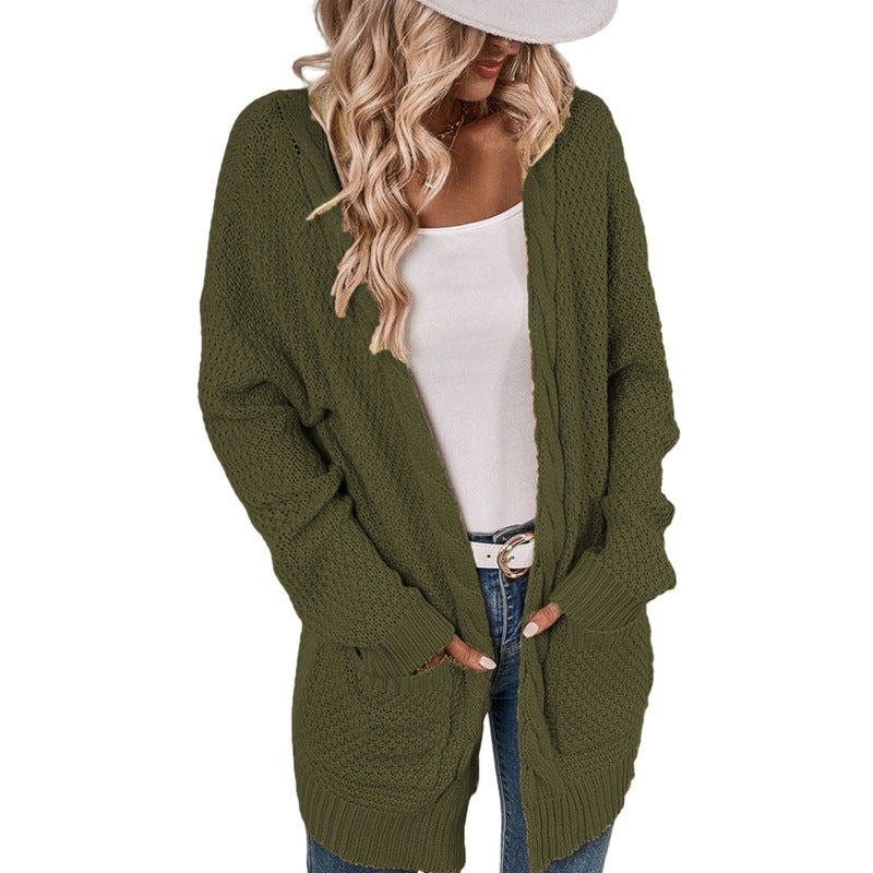 Loose Women's Twisted Rope Cardigan Coat