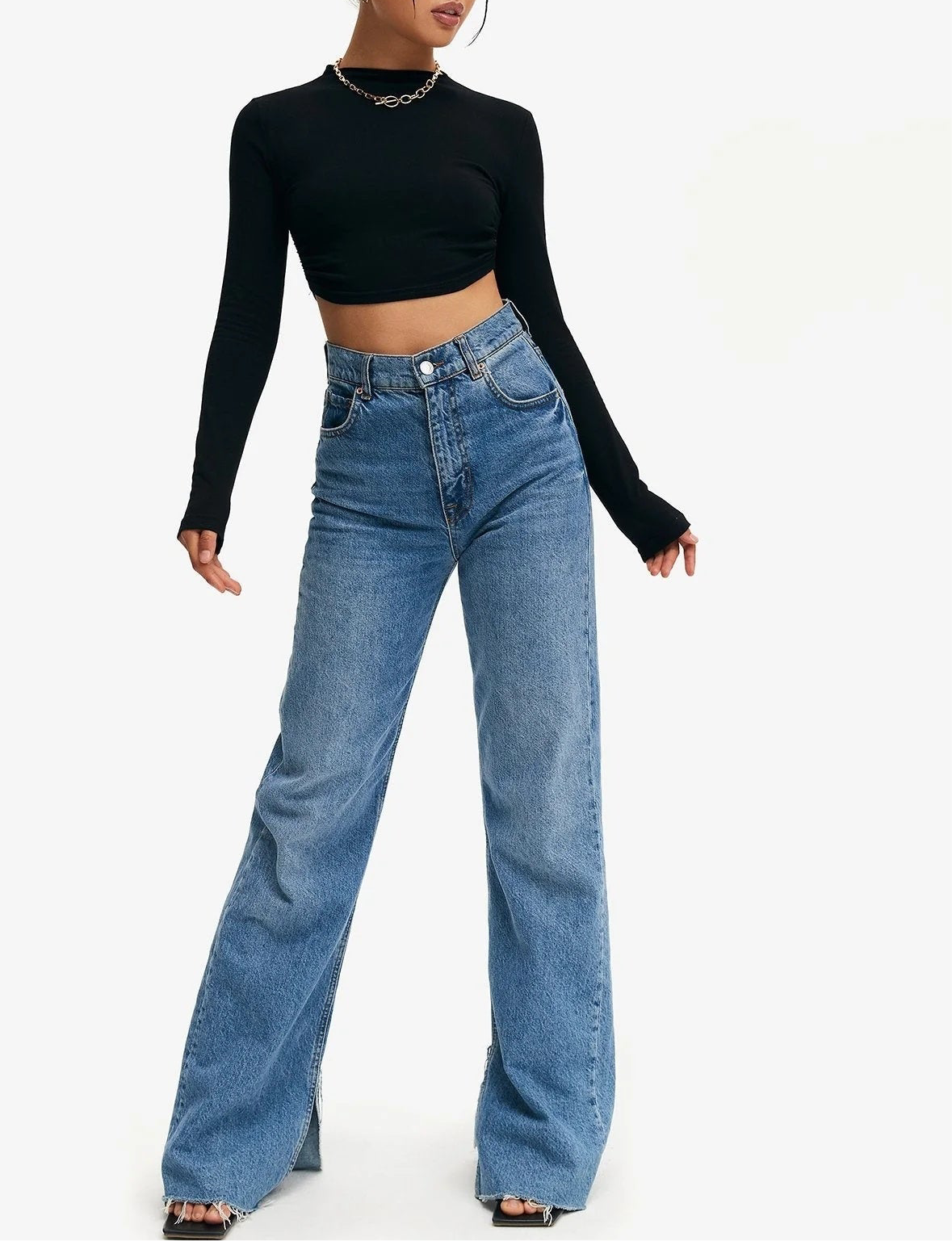 Crop Top Solid Tie Backless