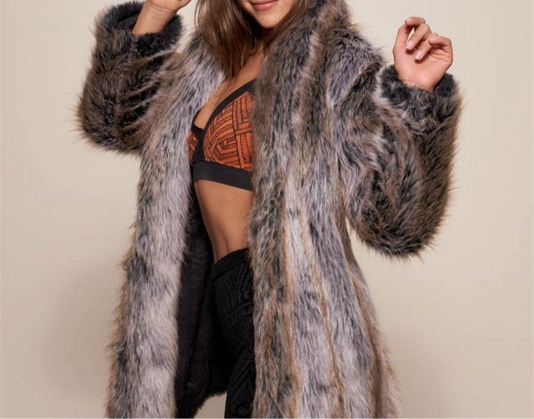Warm Imitation Fur Coat Women's Fashion