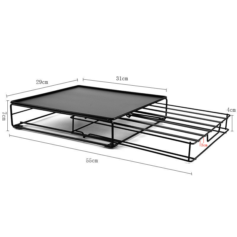 Wrought Iron American Coffee Machine Base Drawer Storage Box