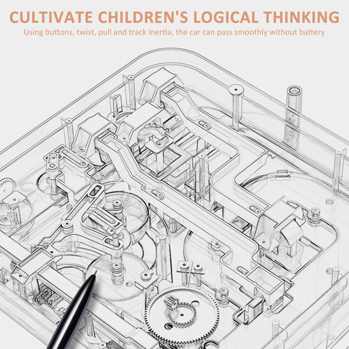 Fashion Mini Macaron Rail Car Parking Lot Toy Set Car Track Kids Toy