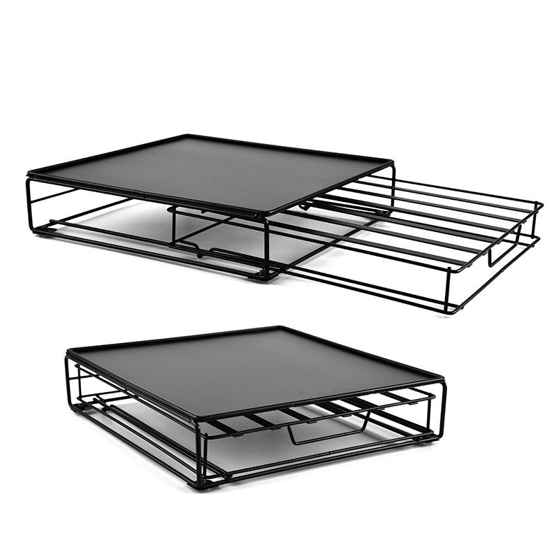Wrought Iron American Coffee Machine Base Drawer Storage Box