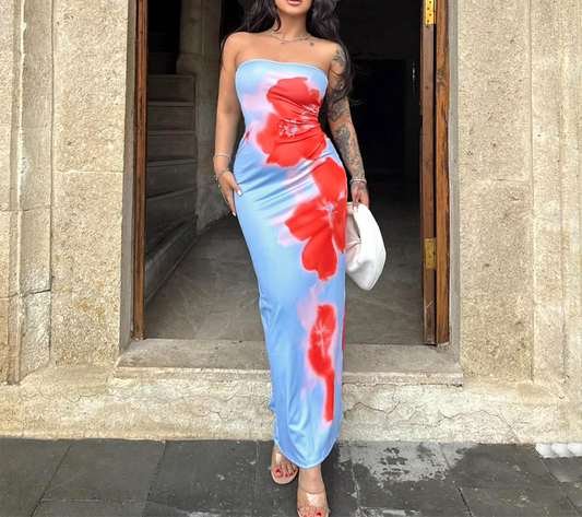 Slim Slit Long Dress