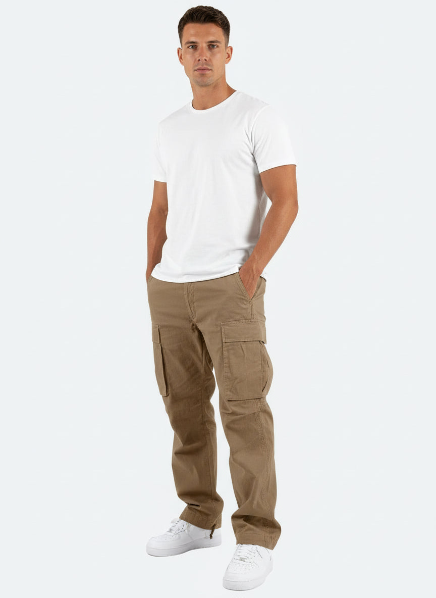 Men's Workwear Drawstring Multi-pocket Casual Pants