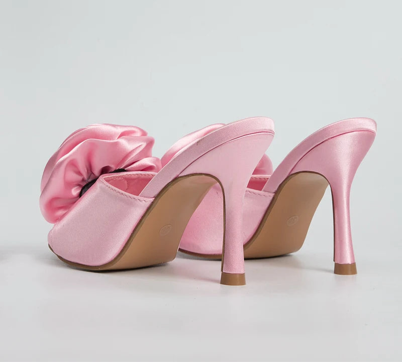 Silk Flower Heels
