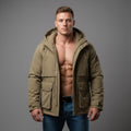 All-match Short White Duck Down Hooded Jacket Men