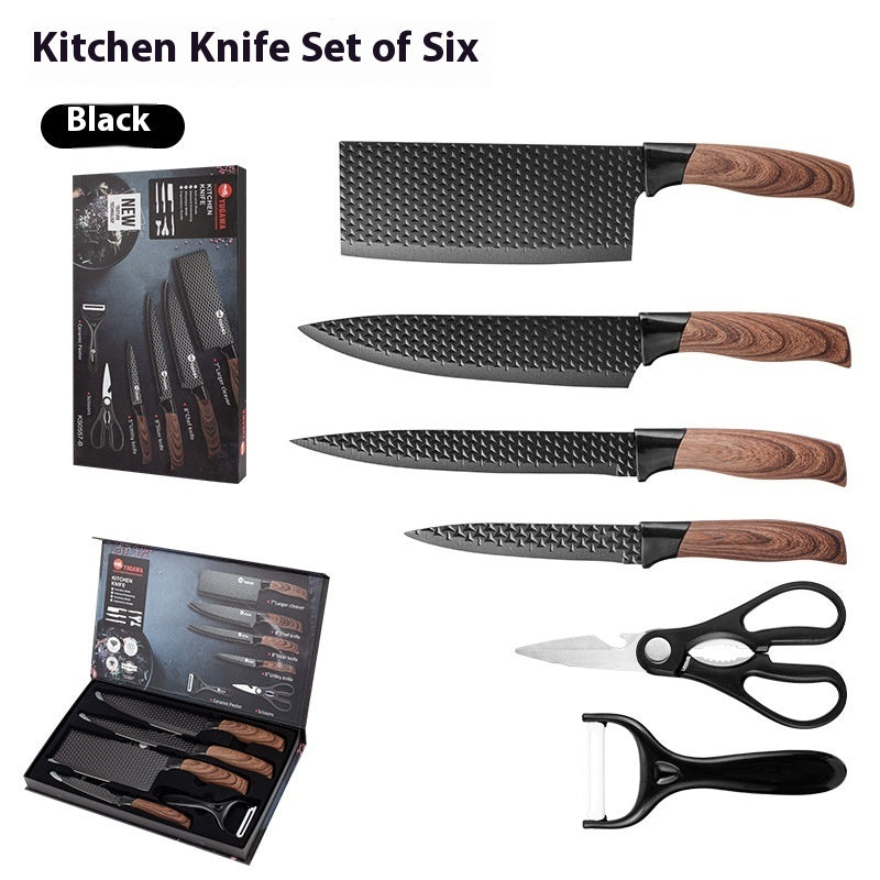 Household Stainless Steel Knife Diamond Six-piece Set