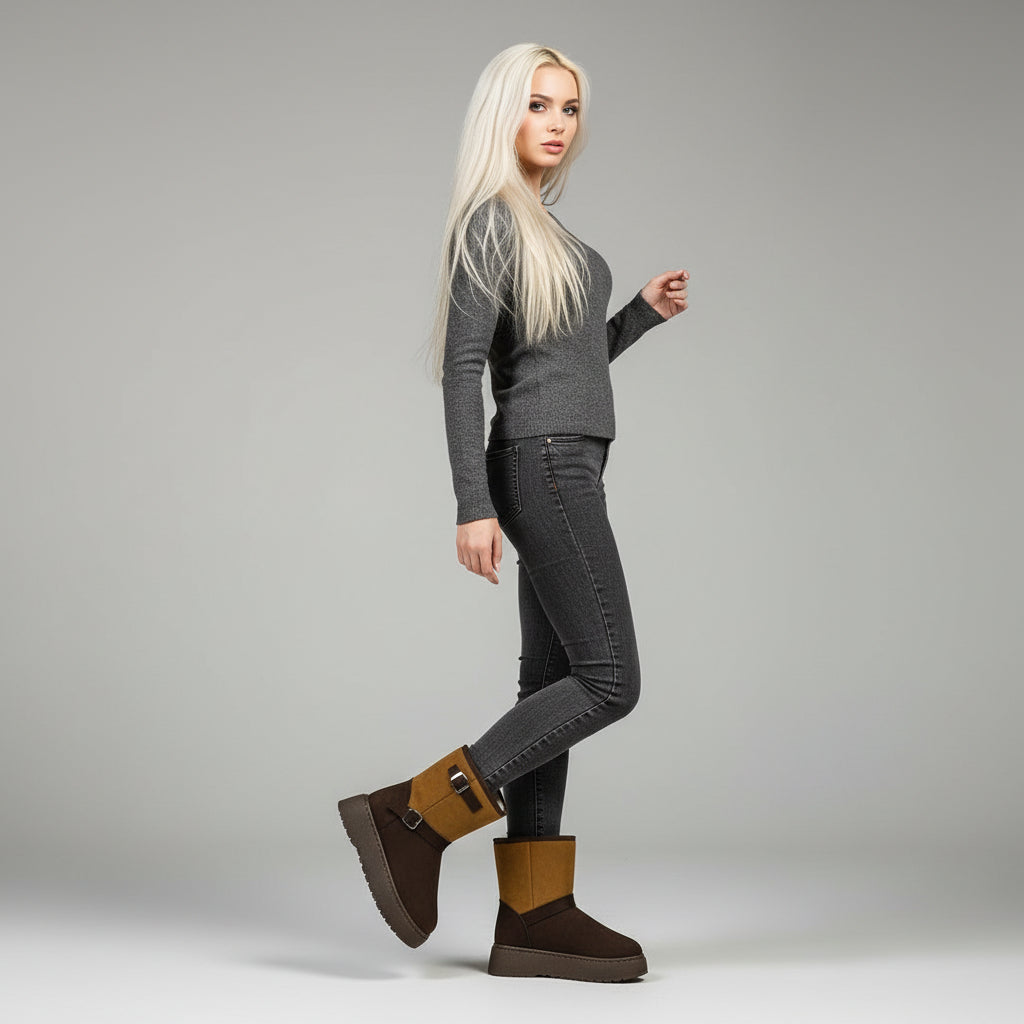 Furry Slip-on Boots