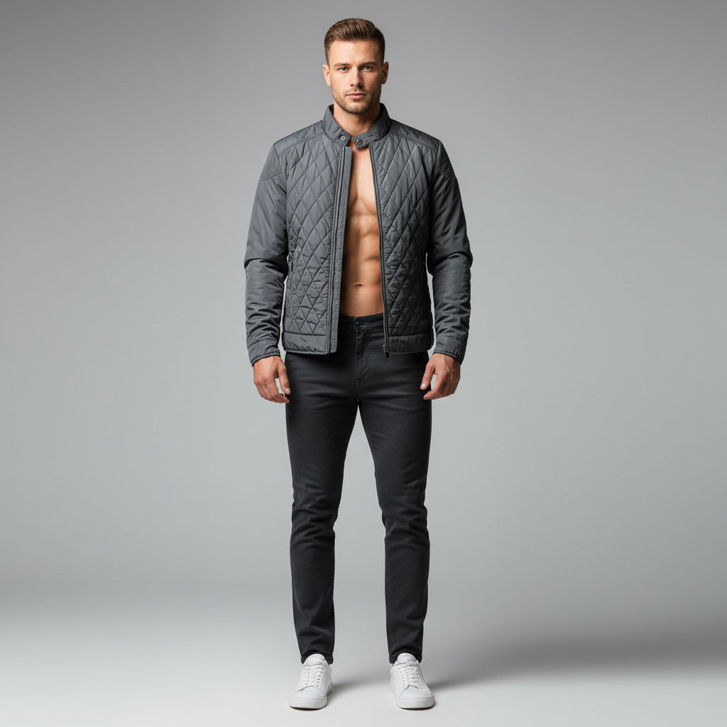 Men's Lightweight Cotton Clothes Casual Stand Collar