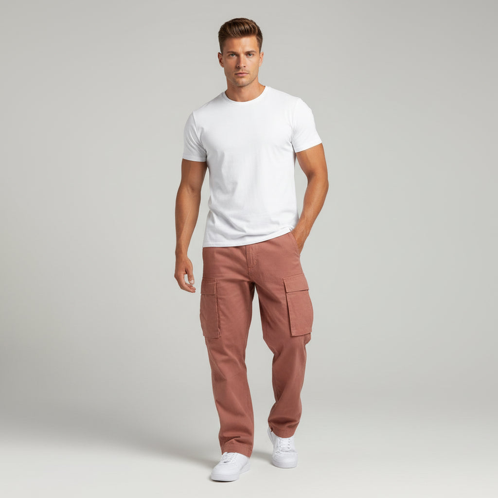 Men's Workwear Drawstring Multi-pocket Casual Pants
