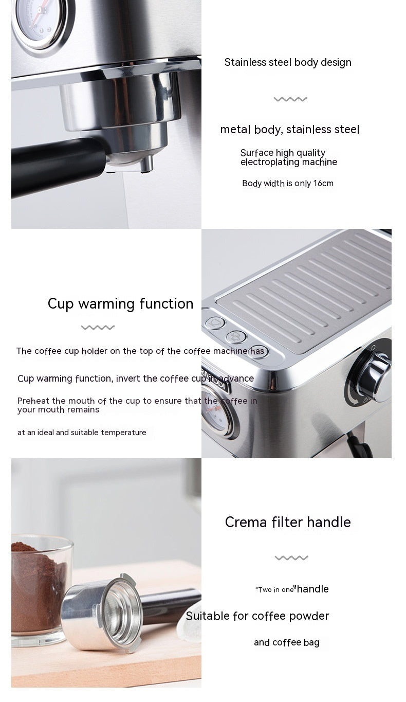 Italian Household Coffee Machine Semi-automatic Steam Foam