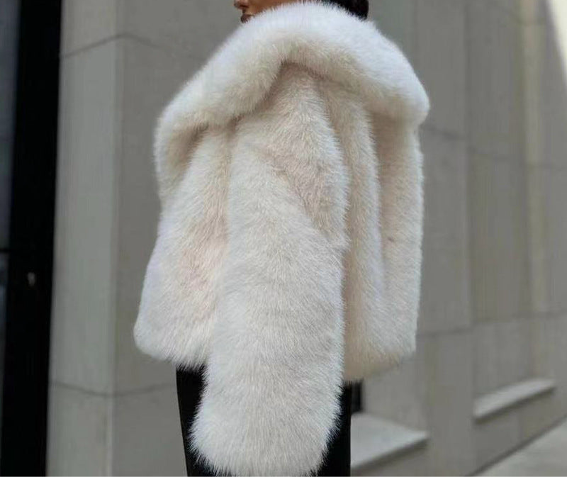Fluffy Casual Fox Fur Jacket