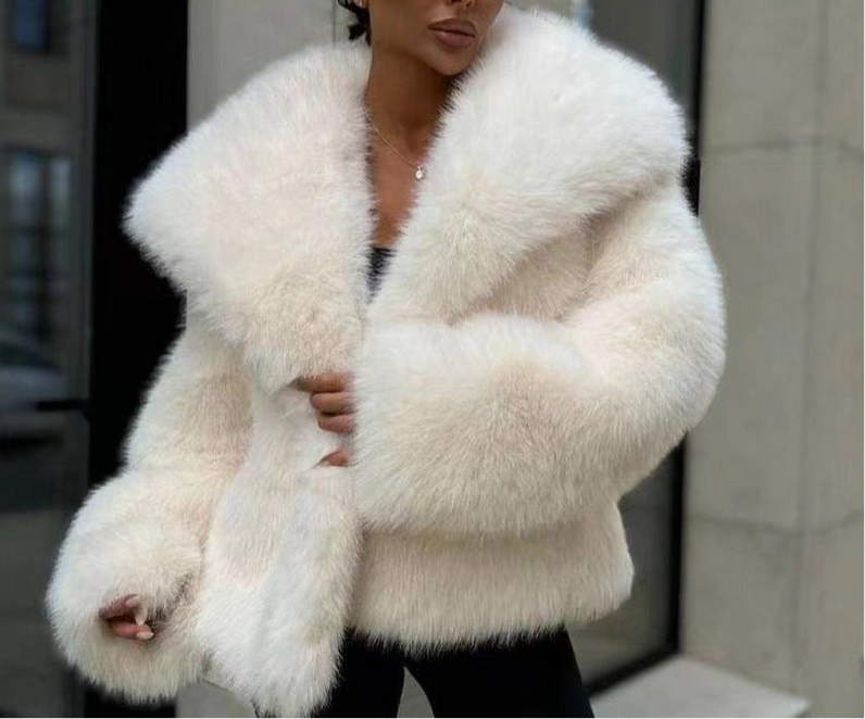 Fluffy Casual Fox Fur Jacket