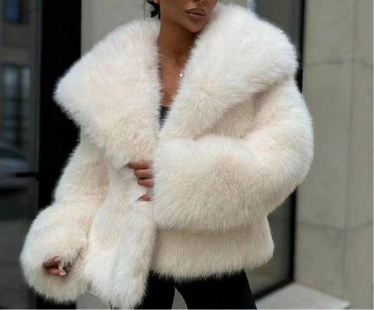 Fluffy Casual Fox Fur Jacket
