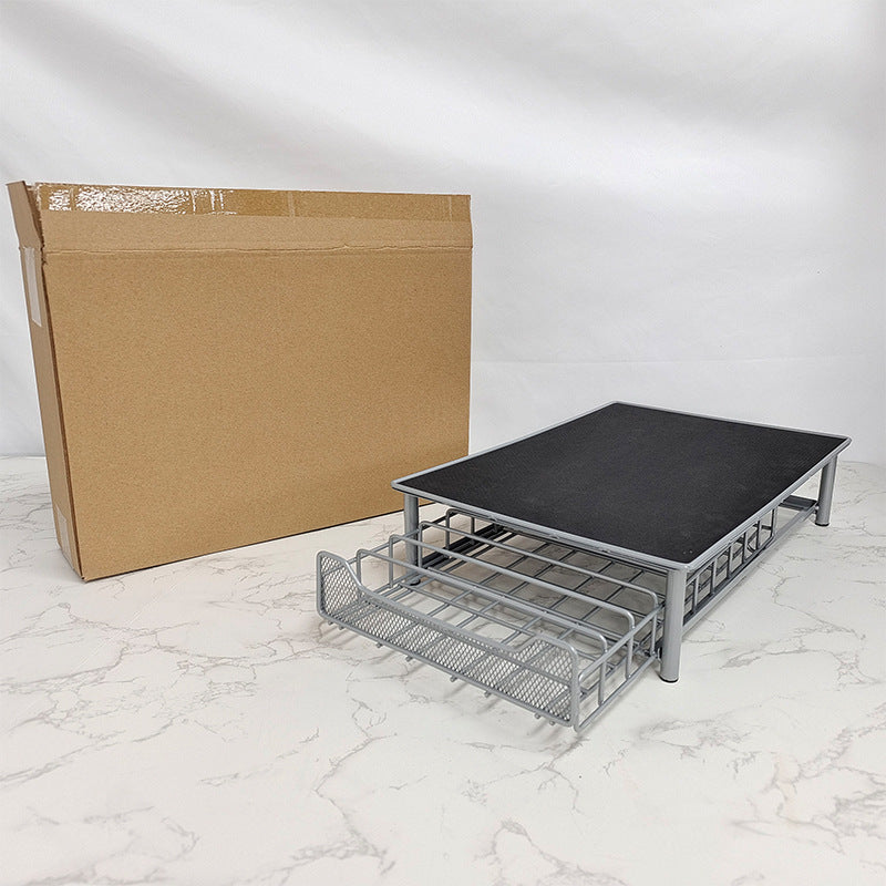 Glass Coffee Capsule Tea Room Drawer Machine Base Office Desk Surface Panel Organizing Storage Rack