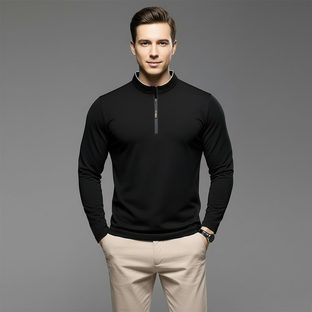 Half High Collar Cotton Men Autumn Clothes