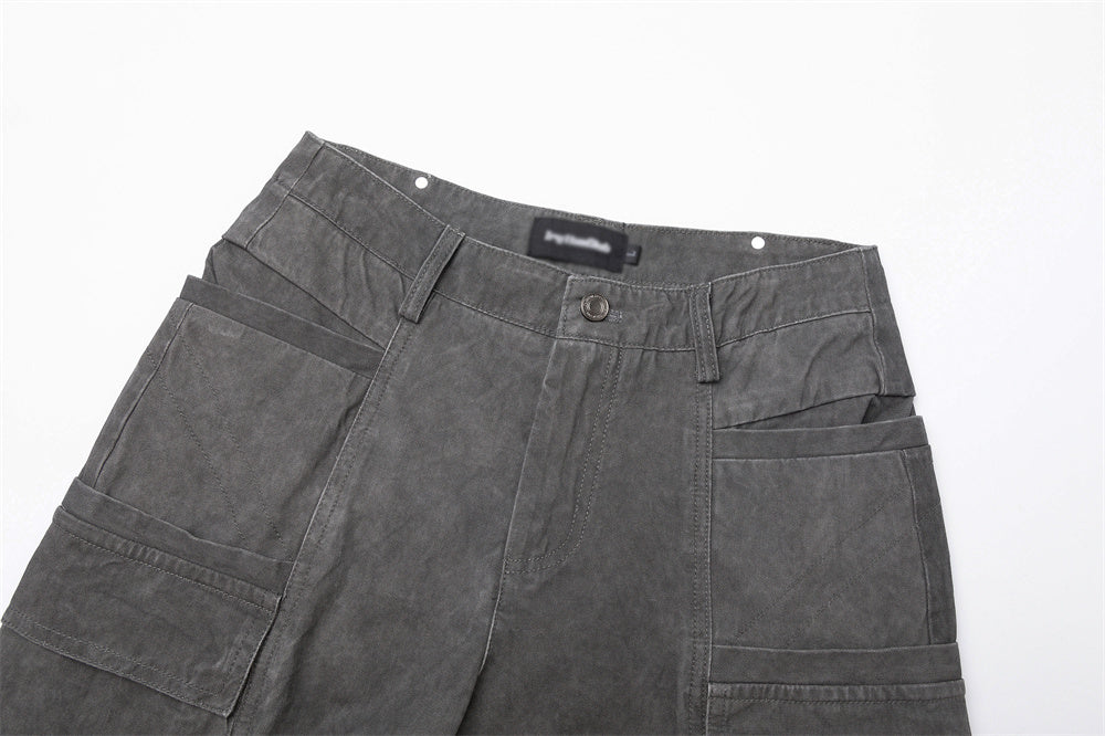 Fashion Work Clothes Wide Leg Punk Pants Men