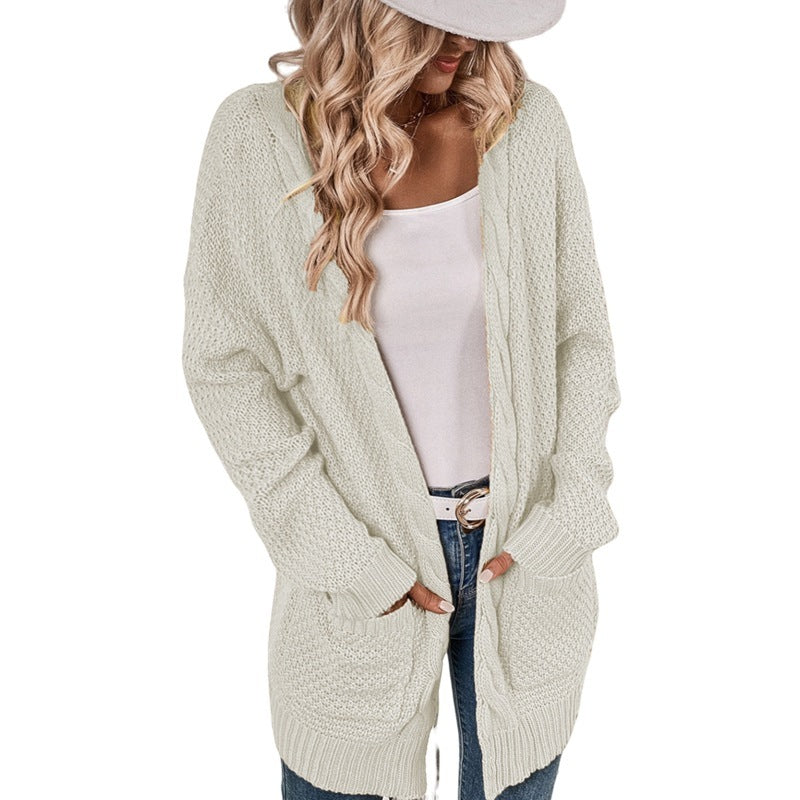 Loose Women's Twisted Rope Cardigan Coat