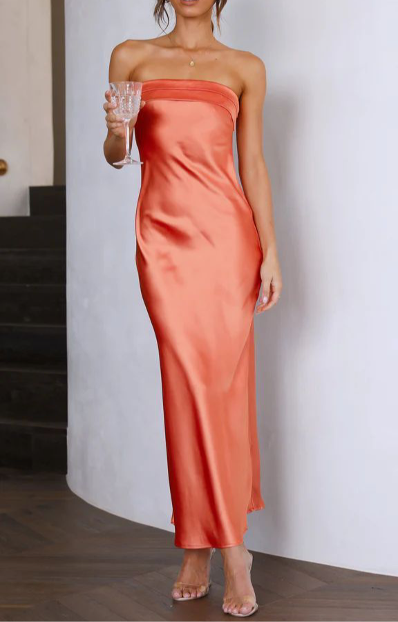 Long Dress With Backless Design