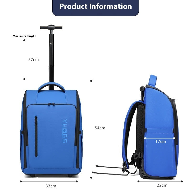 Trolley Backpack Double-shoulder Travel Ultra Light Draw-bar Luggage
