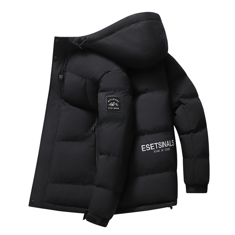 Men's Hooded Thickened Cold-proof Cotton-padded Clothing Coat