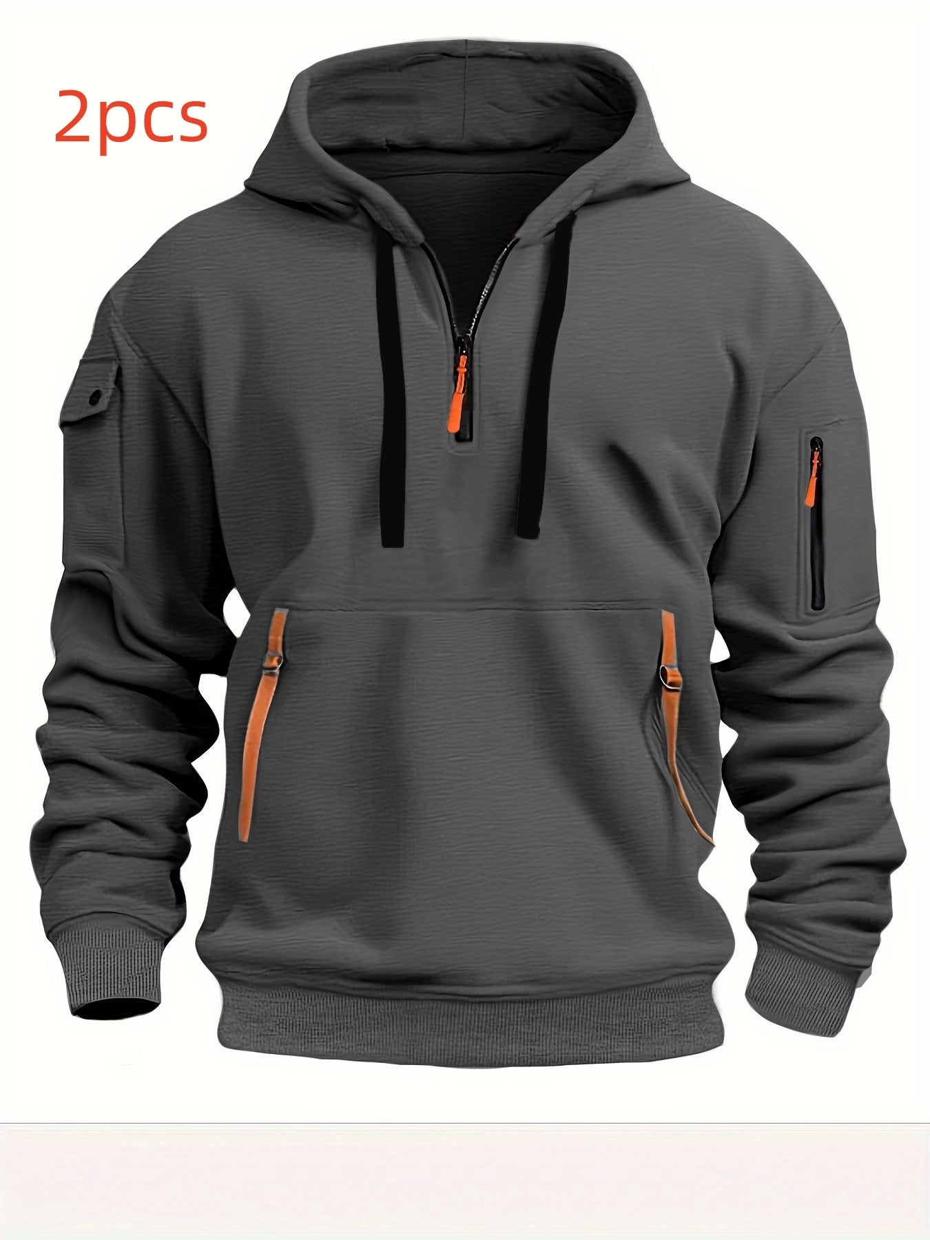 Dropped Shoulder Hooded Sweatshirt Men's Women's Plus Size Loose Pullover Fashion Sweatshirt