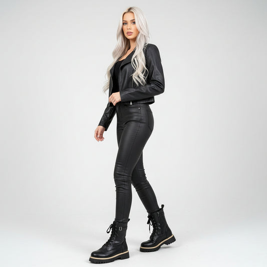 New Women's Solid Color Low Heel Middle Boots