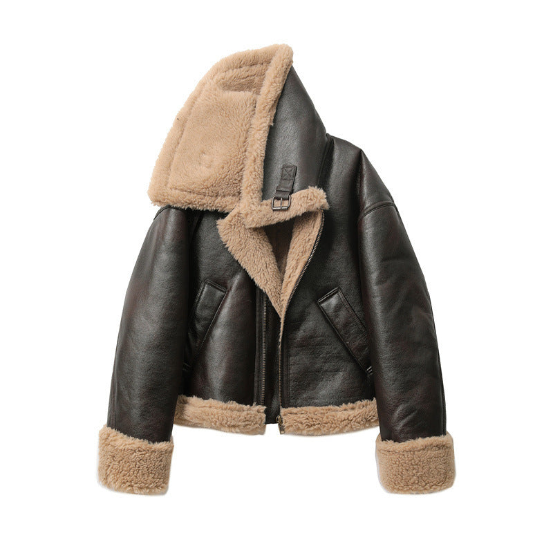 Women's Thickened Warm Double-sided Short Jacket