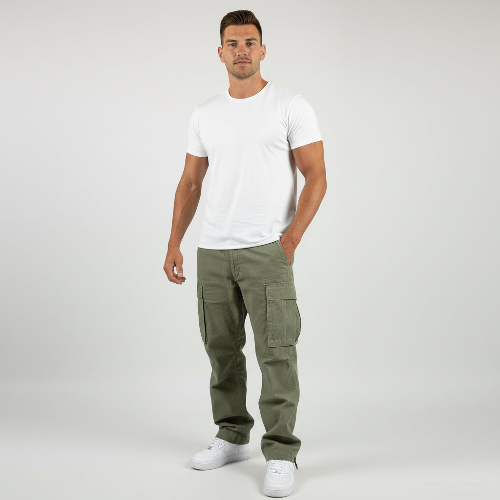 Men's Workwear Drawstring Multi-pocket Casual Pants