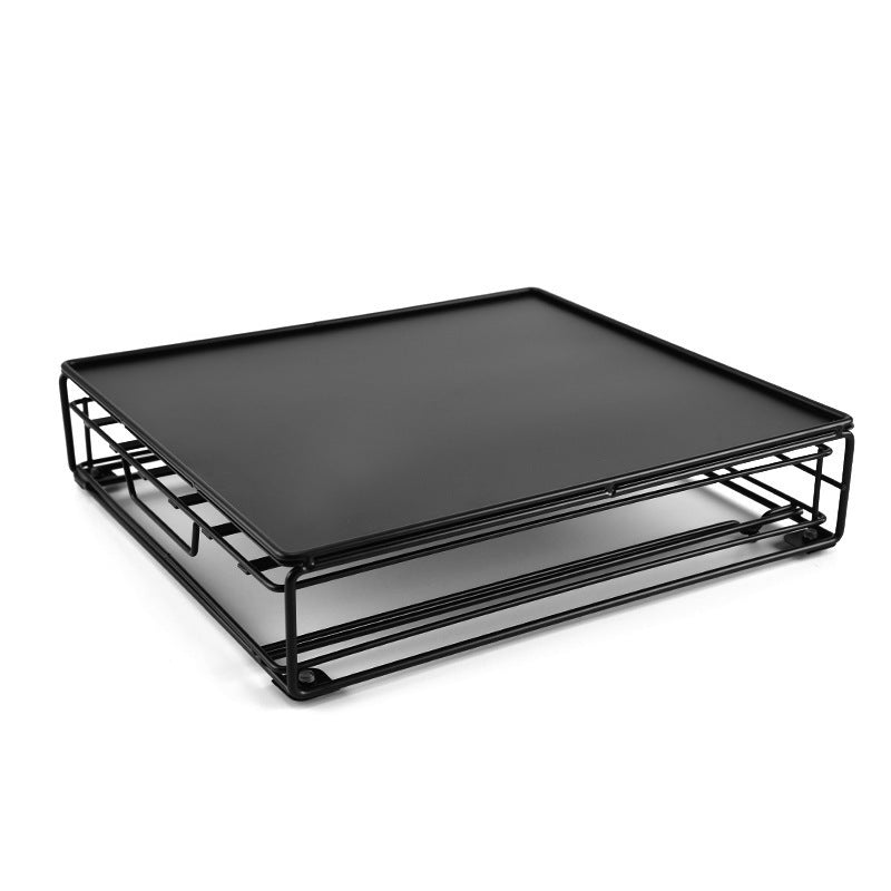 Wrought Iron American Coffee Machine Base Drawer Storage Box