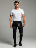 Pants Jeans For Men Trousers Long Basic Broken Clothes