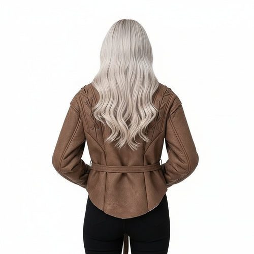 Brown Lace Fur Coat