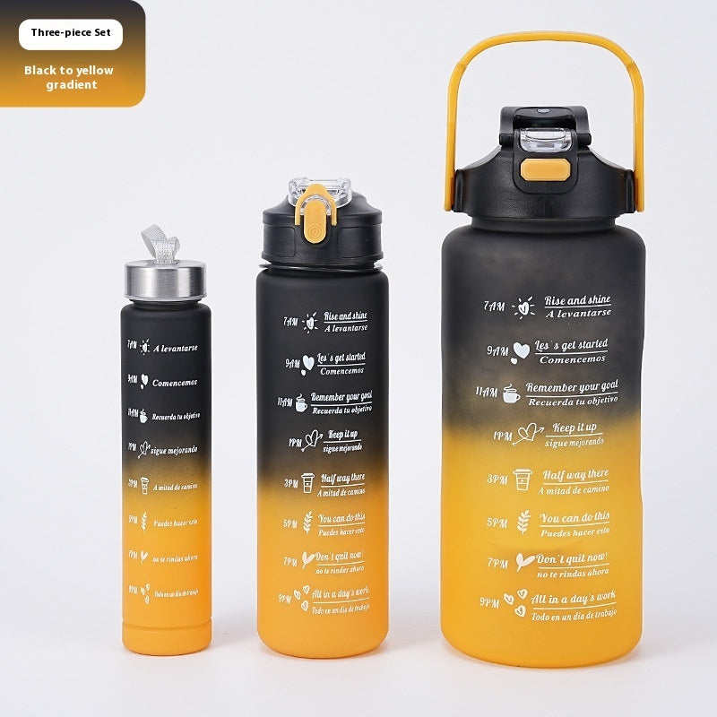 Three-piece Gradient Plastic Cup Outdoor Sports