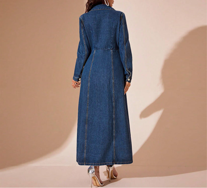 Denim Button Cardigan Jacket Dress