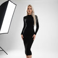 Round Neck Knitted Dress Stretch Slim