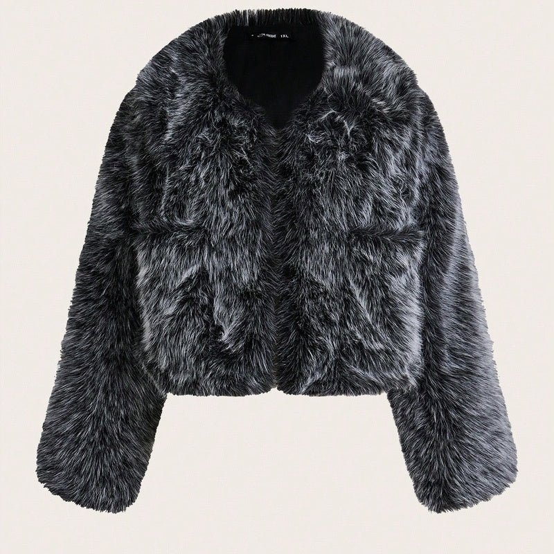 New Fox Fur Fashion Thick Warm Fur Coat