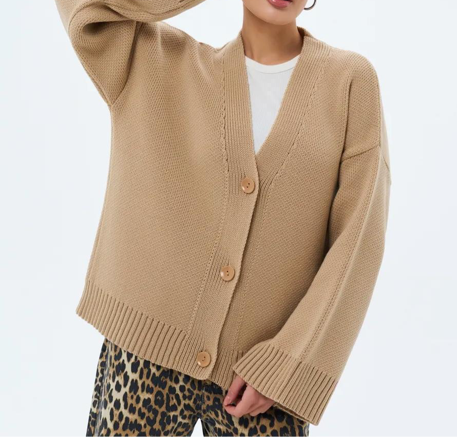 Thick Knit Cardigan Baggy Coat