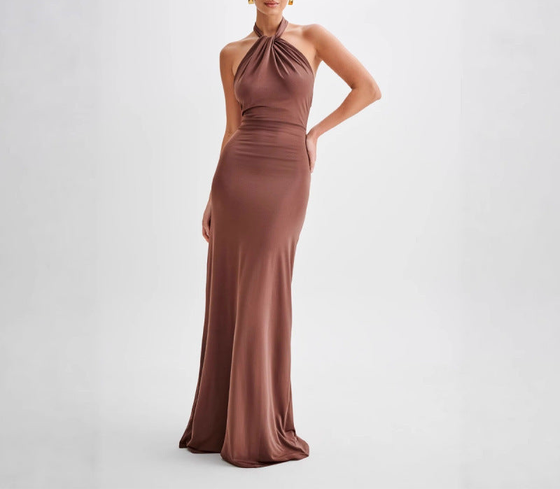 Backless Slim Fit Waist Slimming Maxi Dresses