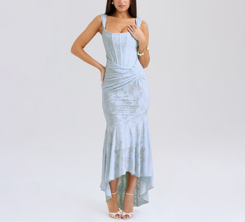 Mozision Off-shoulder Backless Sexy Evening Dress For Women Purple Sleeveless Strapless Ruched Bodycon Club Party Dress